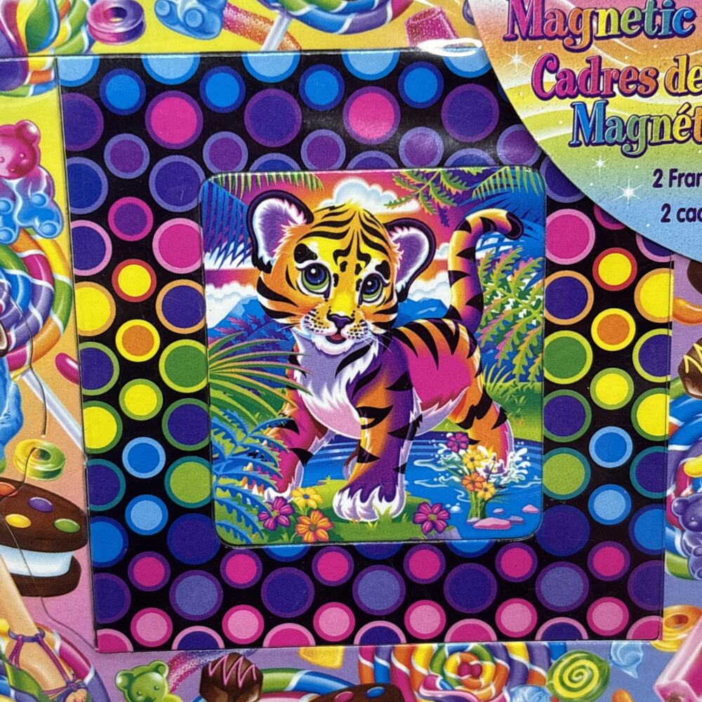 Lisa Frank Magnetic Frames 2 Frames 1 Magnet Candy Tiger - Picture 4 of 6